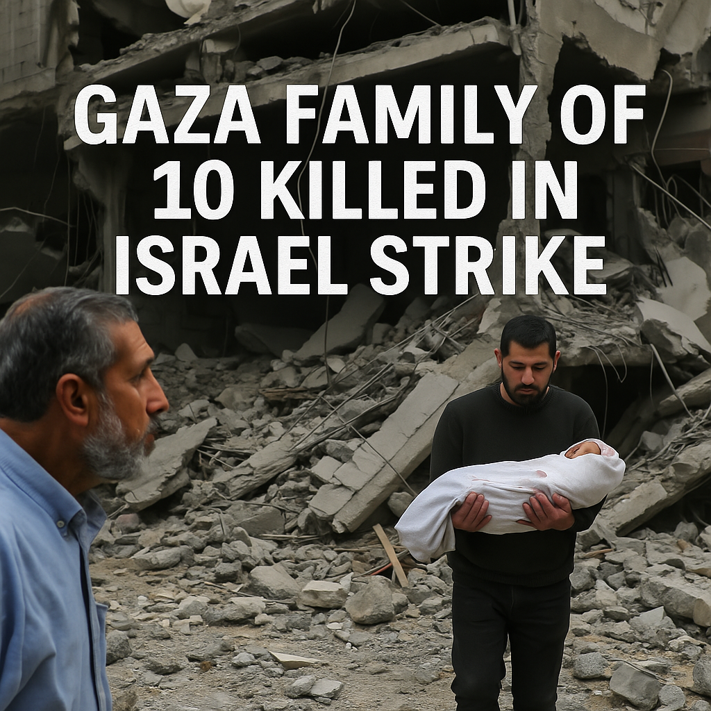 Gaza family of 10 killed in Israel strike
